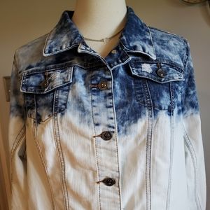 Ombre distressed jacket